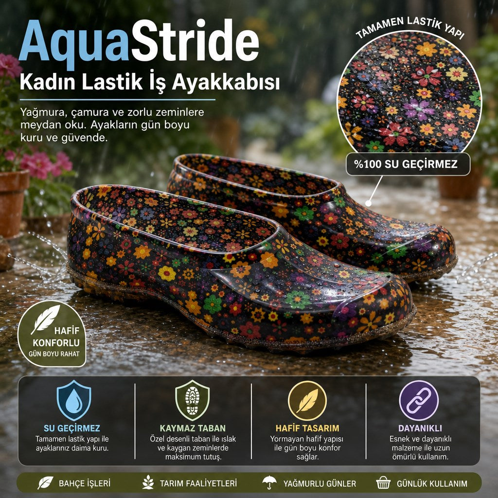 AquaStride Kadın Lastik İş Ayakkabısı - AquaStride - RENKLİ