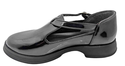 DazzleSole Kadın Suni Rugan Deri Babet - DazzleSole - SİYAH-RUGAN
