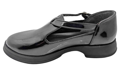 DazzleSole Kadın Suni Rugan Deri Babet - DazzleSole - SİYAH-RUGAN