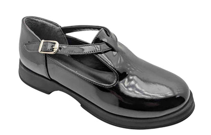 DazzleSole Kadın Suni Rugan Deri Babet - DazzleSole - SİYAH-RUGAN