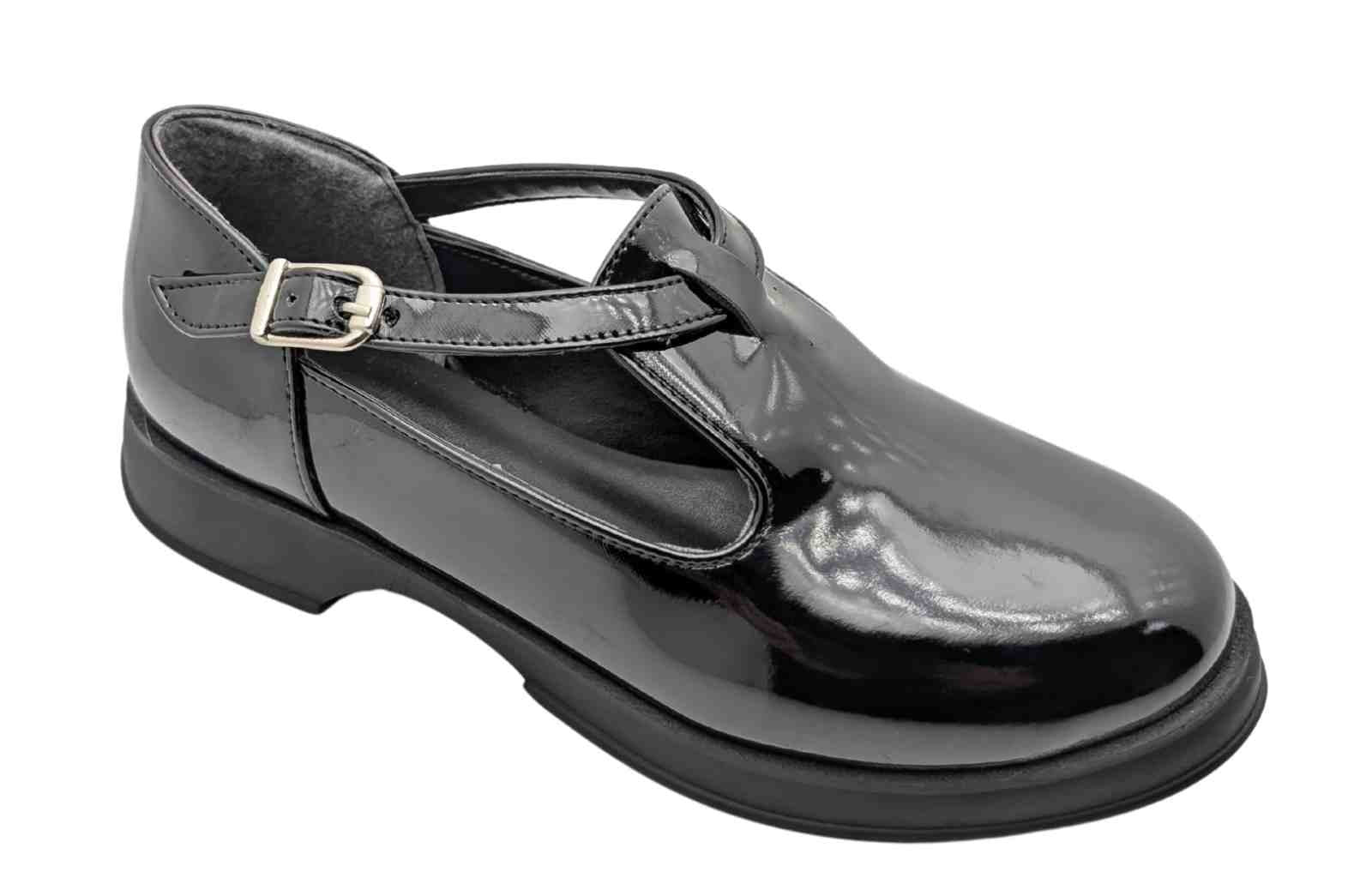 DazzleSole Kadın Suni Rugan Deri Babet - DazzleSole - SİYAH-RUGAN