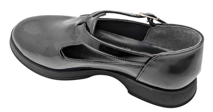 DazzleSole Kadın Suni Rugan Deri Babet - DazzleSole - SİYAH-RUGAN