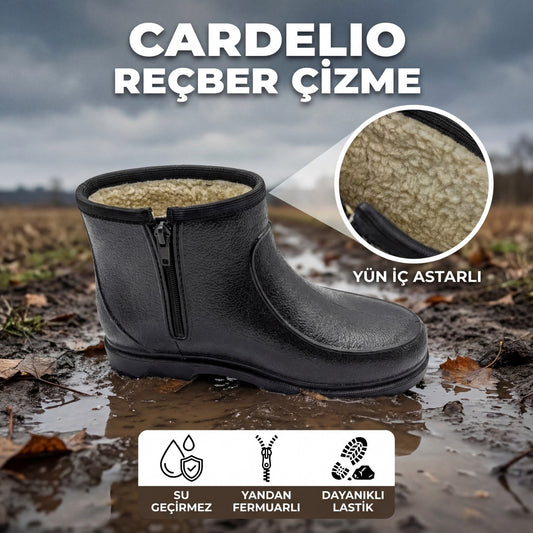 Cardelio Erkek Reçber Çizme (Yün İç Astar) - Cardelio - SİYAH