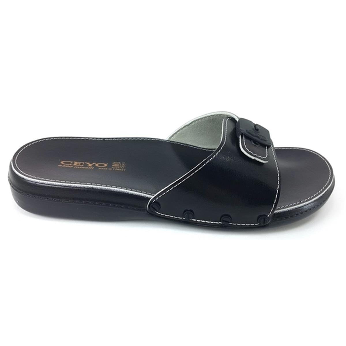 Ceyo 6300 Minelli Erkek Ortopedik Terlik - 6300 - SİYAH