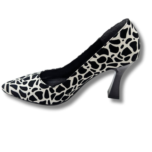 Zivanta Leopar Desenli Kadın Stiletto - Zivanta - BEYAZ-SİYAH
