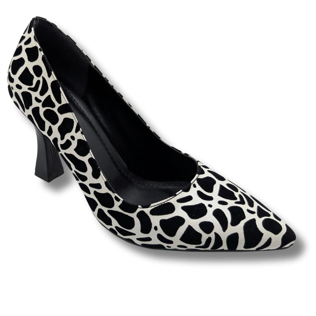 Zivanta Leopar Desenli Kadın Stiletto - Zivanta - BEYAZ-SİYAH
