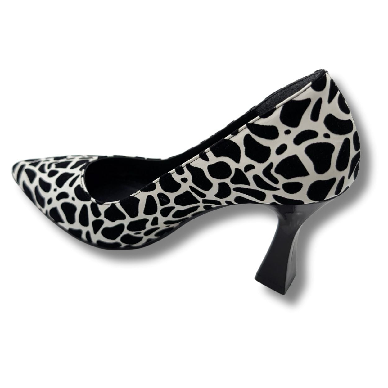 Zivanta Leopar Desenli Kadın Stiletto - Zivanta - BEYAZ-SİYAH