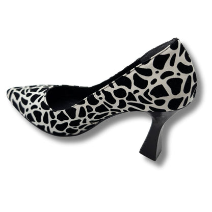 Zivanta Leopar Desenli Kadın Stiletto - Zivanta - BEYAZ-SİYAH