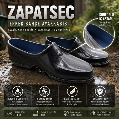 ZapatSec Erkek Bahçe Ayakkabısı (Kara Lastik) - ZapatSec - SİYAH
