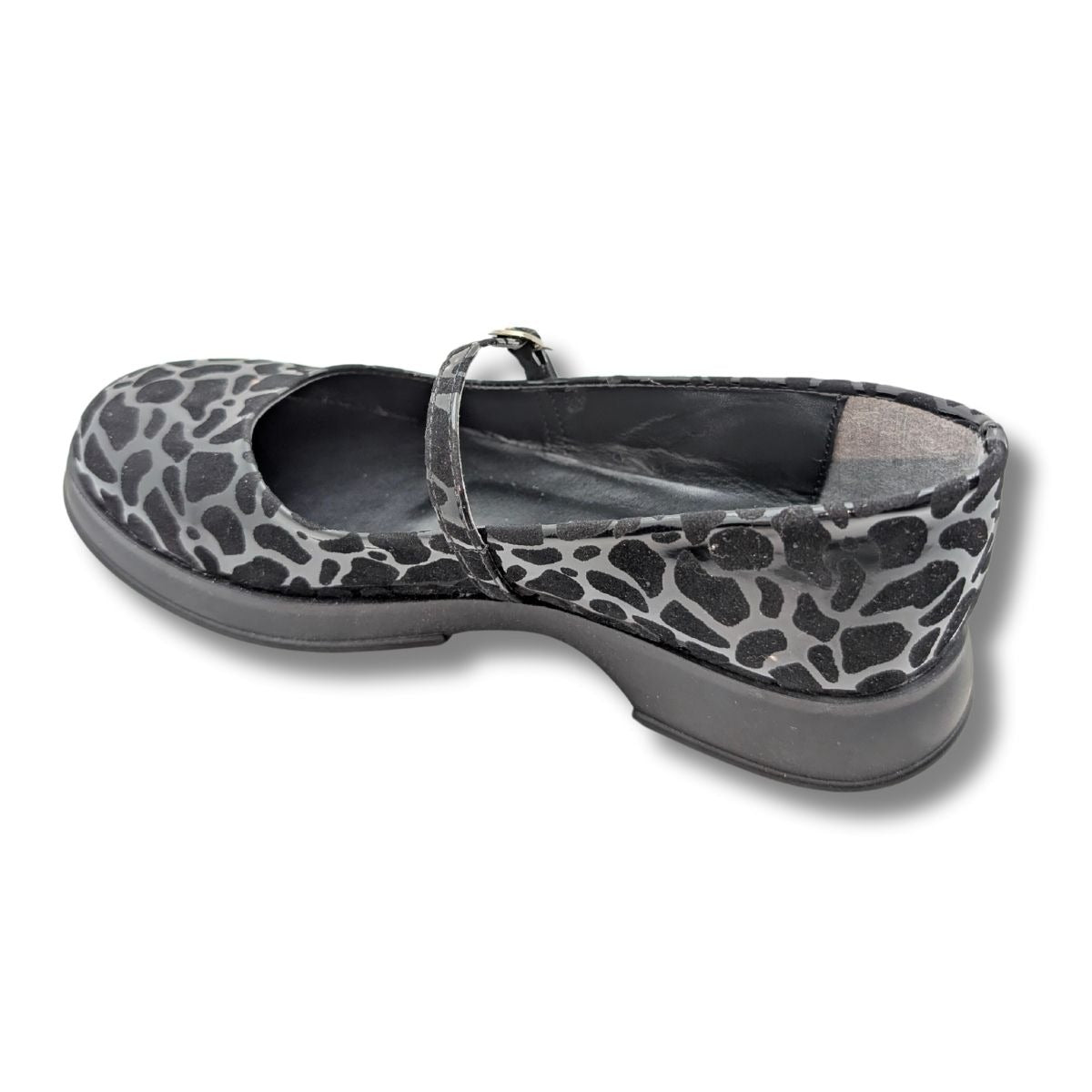 Allure - Şık ve Konforlu Kadın Leopar Desenli Babet - Allure - SİYAH