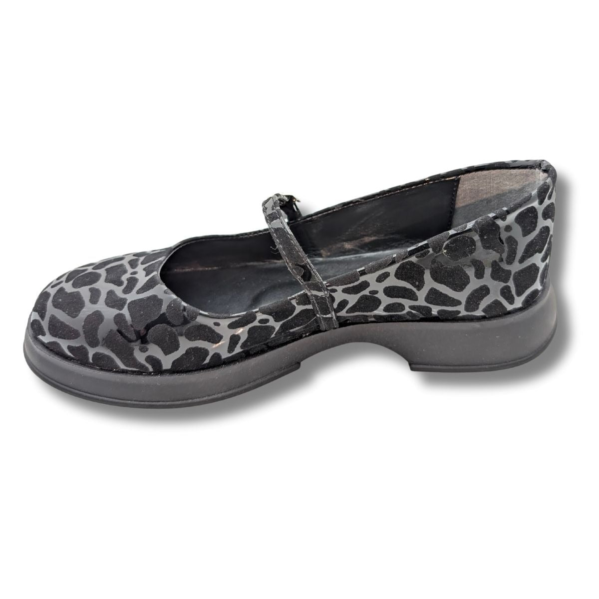 Allure - Şık ve Konforlu Kadın Leopar Desenli Babet - Allure - SİYAH