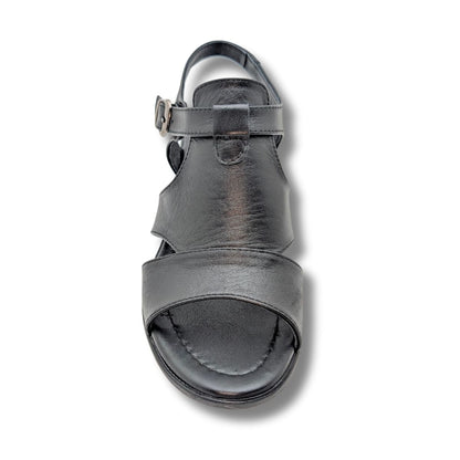 Rubis - Hakiki Deri Kadın Topuklu Sandalet - Rubis - SİYAH