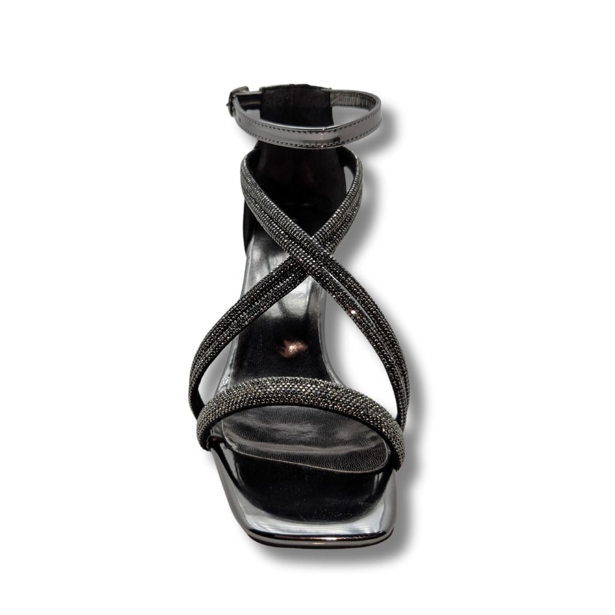 Porcia Taşlı Topuklu Abiye Ayakkabı - Porcia - PLATİN