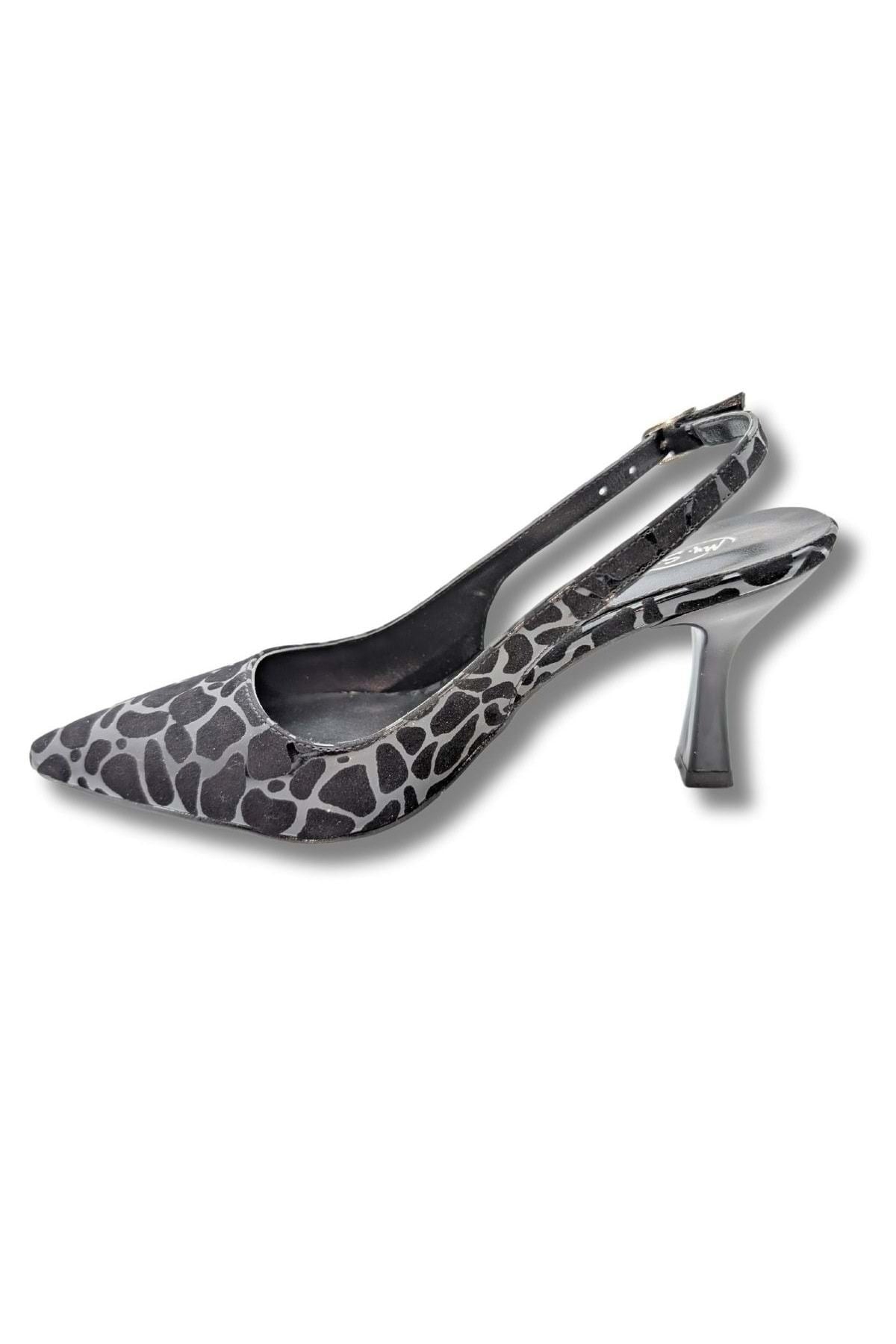 Hildegard - Arkası Açık Stiletto - Hildegard - SİYAH