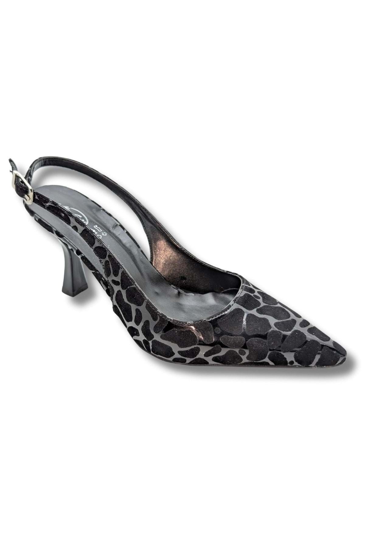 Hildegard - Arkası Açık Stiletto - Hildegard - SİYAH