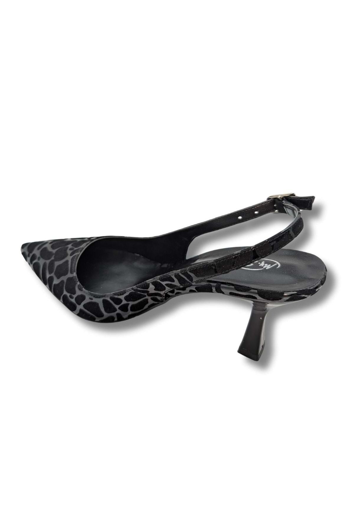 Hildegard - Arkası Açık Stiletto - Hildegard - SİYAH