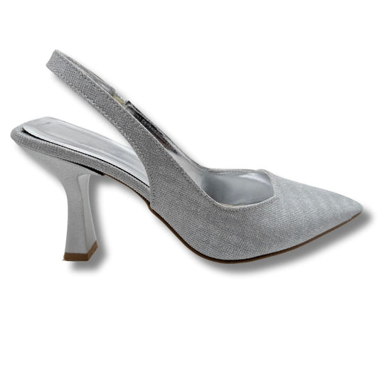 Ysabella | Arkası Açık Abiye Stiletto - Ysabella - GÜMÜŞ