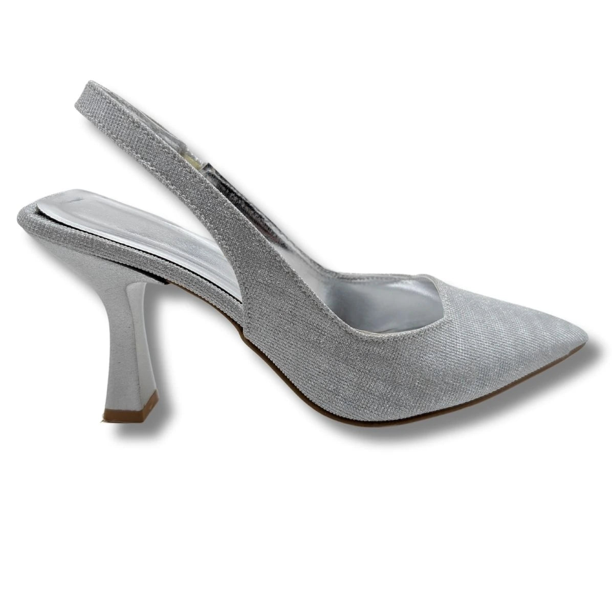 Ysabella | Arkası Açık Abiye Stiletto - Ysabella - GÜMÜŞ