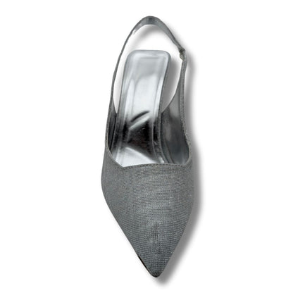 Ysabella | Arkası Açık Abiye Stiletto - Ysabella - GÜMÜŞ