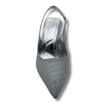 Ysabella | Arkası Açık Abiye Stiletto - Ysabella - GÜMÜŞ