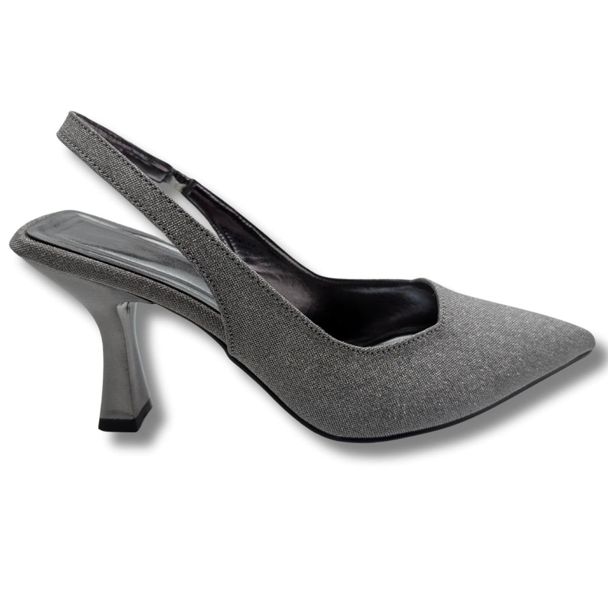 Ysabella | Arkası Açık Abiye Stiletto - Ysabella - PLATİN