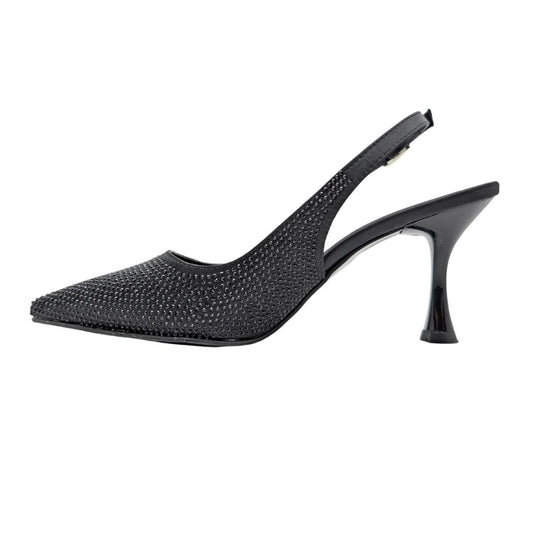 Christine | Taşlı Arkası Açık Stiletto - Christine - SİYAH