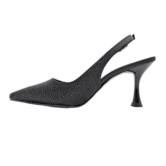 Christine | Taşlı Arkası Açık Stiletto - Christine - SİYAH