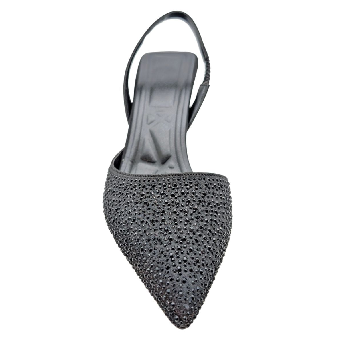 Brunhilde | Abiye Taşlı Topuklu Arkası Açık Stiletto - Brunhilde - SİYAH