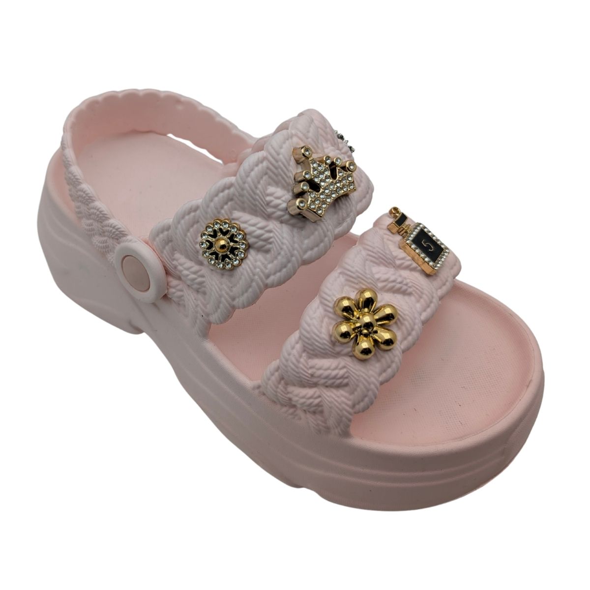 FloraFlex | Kadın Eva Lastik Sandalet - FloraFlex - PUDRA
