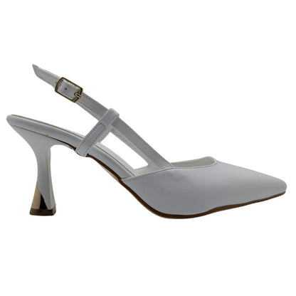 Zenna | Kadın Arkası Açık Stiletto - Zenna - BEYAZ