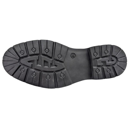 Cotyora - 611 | Erkek Hakiki Rugan Deri Yüksek Taban Klasik Ayakkabı - SİYAH-RUGAN