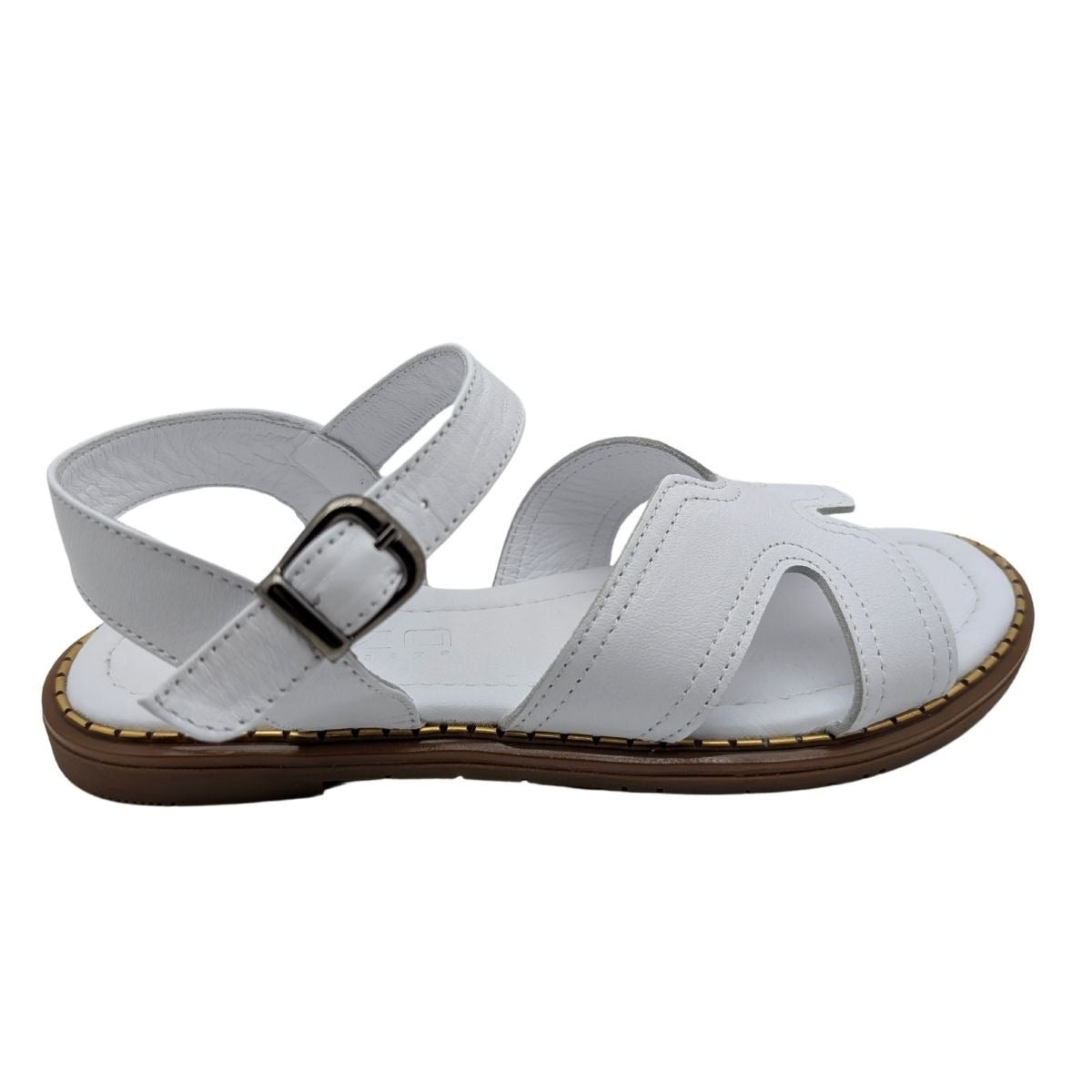Pristelle | Kadın Hakiki Deri Sandalet - BEYAZ