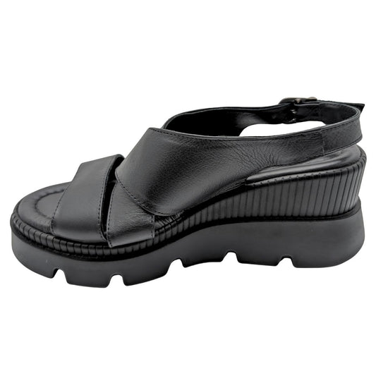 Leggero - Kadın Dolgu Topuklu Sandalet - SİYAH