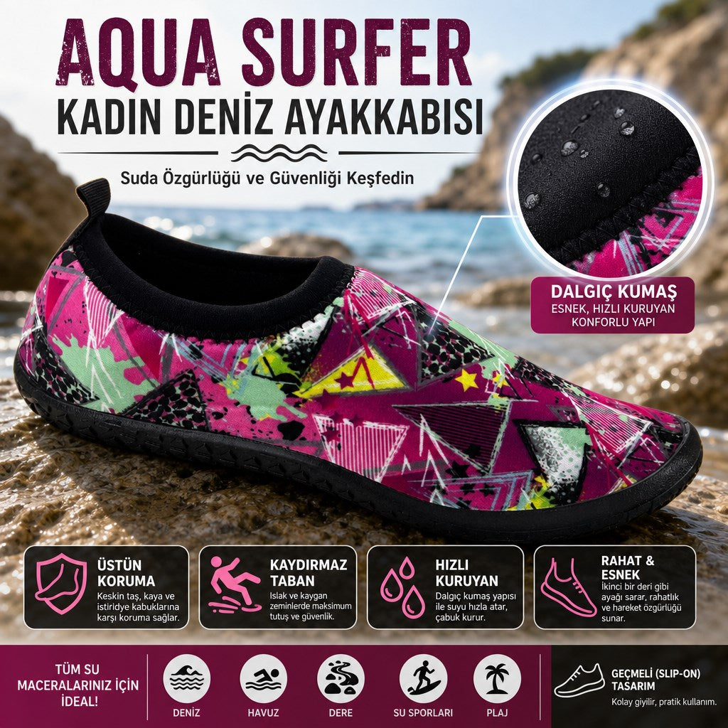 Aqua Surfer | Kadın Deniz Ayakkabısı - LİLA