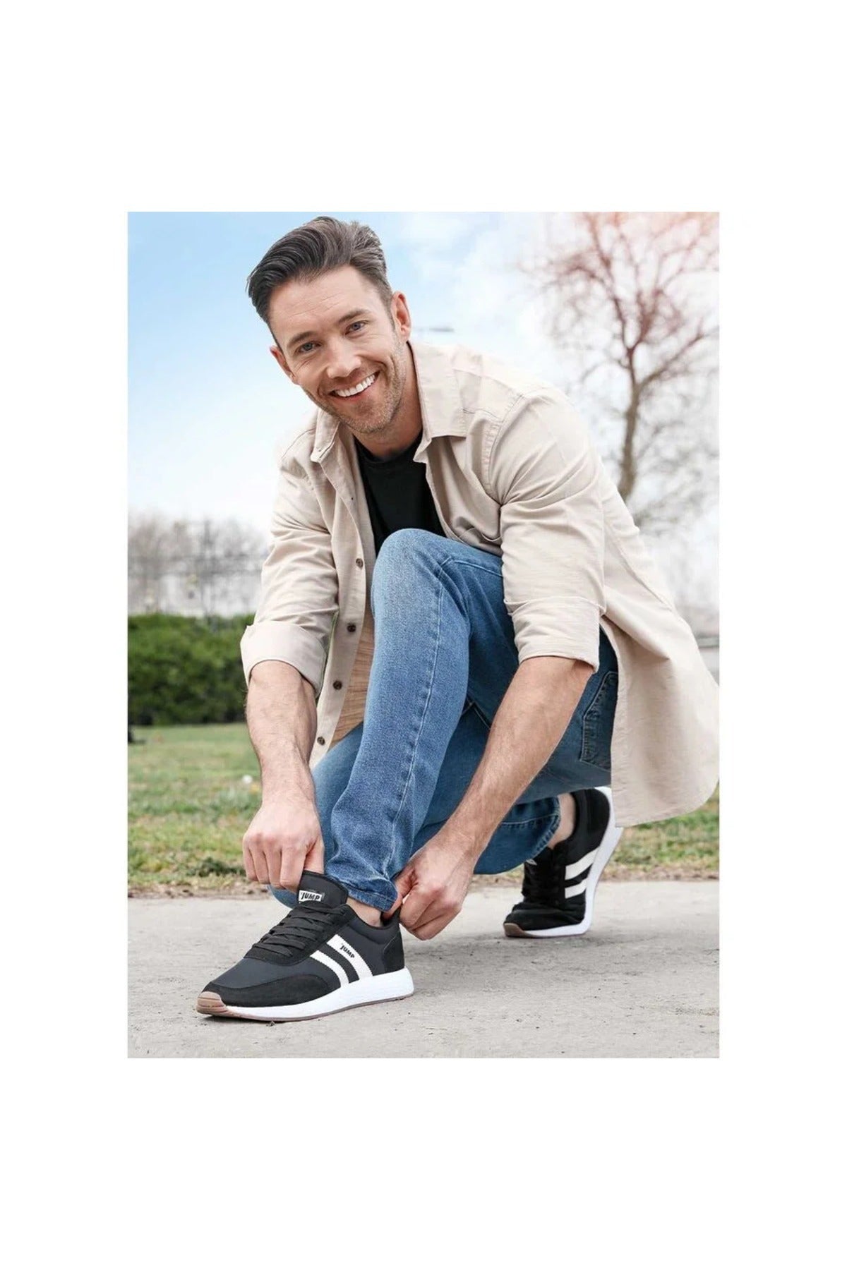 Jump - 26396 | Erkek Spor Ayakkabısı - JUMP - 26396 - SİYAH-BEYAZ