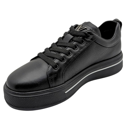 Voyager - M054 | Erkek Ortopedik Hakiki Deri Casual Ayakkabı - VOYAGER - M054 - SİYAH