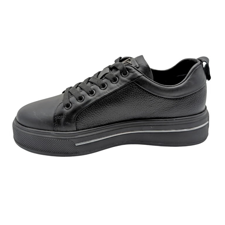 Voyager - M054 | Erkek Ortopedik Hakiki Deri Casual Ayakkabı - VOYAGER - M054 - SİYAH