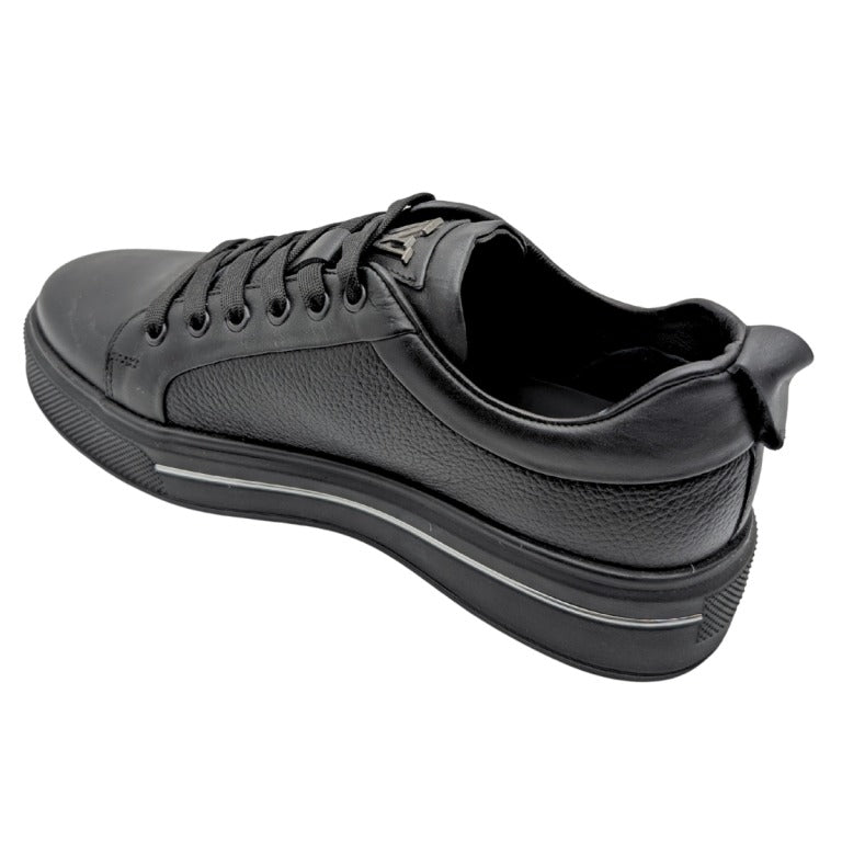 Voyager - M054 | Erkek Ortopedik Hakiki Deri Casual Ayakkabı - VOYAGER - M054 - SİYAH