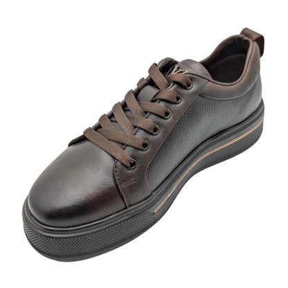 Voyager - M054 | Erkek Ortopedik Hakiki Deri Casual Ayakkabı - KAHVERENGİ