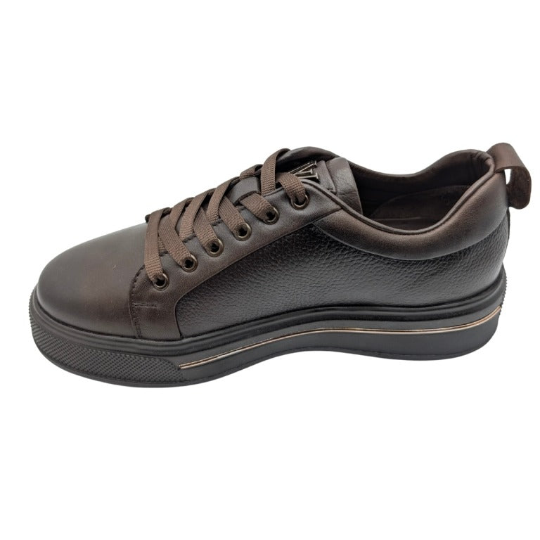 Voyager - M054 | Erkek Ortopedik Hakiki Deri Casual Ayakkabı - KAHVERENGİ