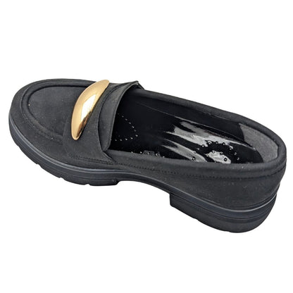 Seraphiel | Kadın Hakiki Deri Topuklu Loafer - ÇİĞDEM KUNDURA - Seraphiel - SİYAH