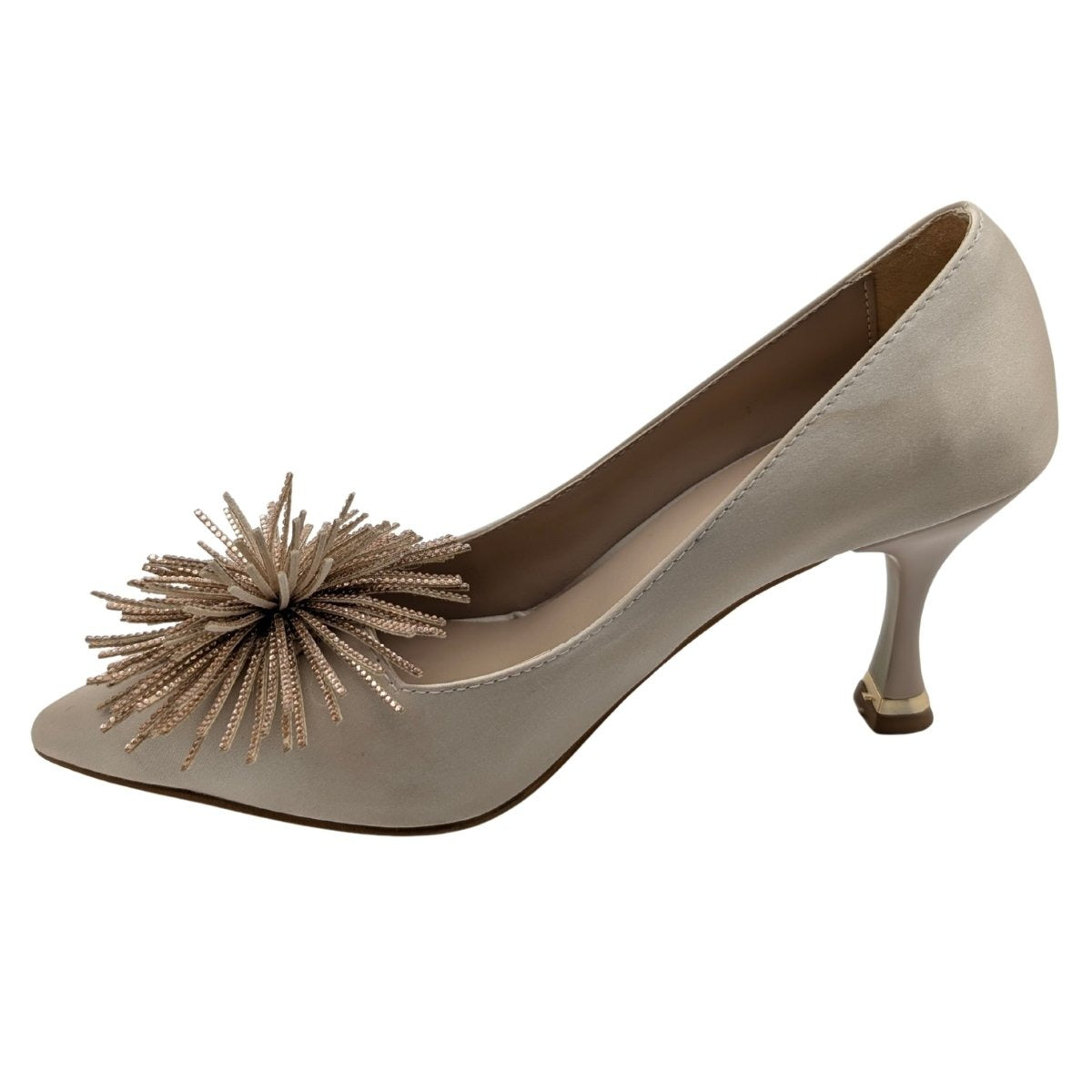 Zorva | Taş İşlemeli Stiletto Ayakkabı - ÇİĞDEM KUNDURA - Zorva - BEJ