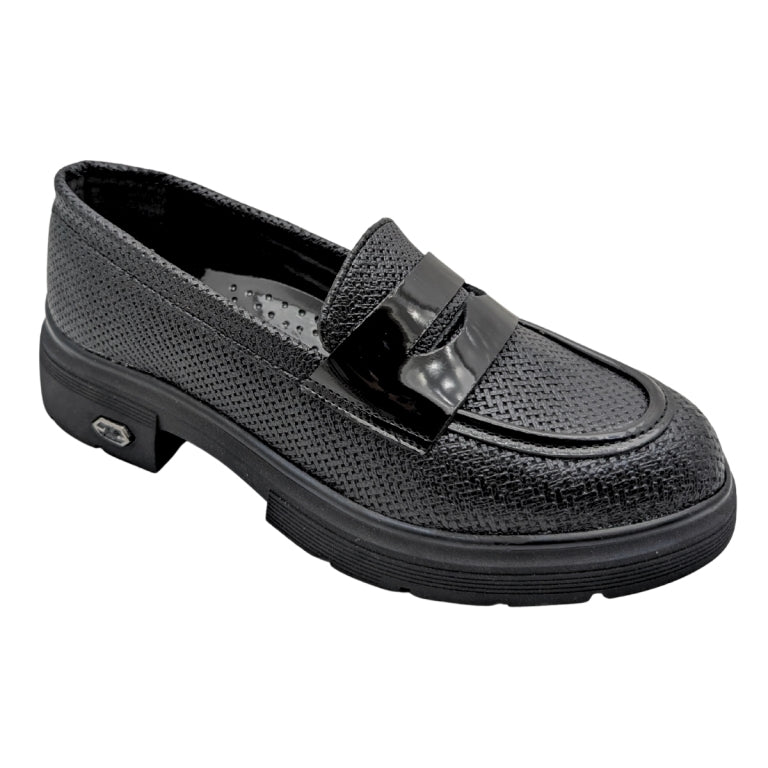 Lgoth | Kadın Topuklu Loafer Ayakkabı - SİYAH