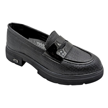 Lgoth | Kadın Topuklu Loafer Ayakkabı - SİYAH