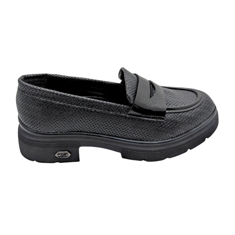 Lgoth | Kadın Topuklu Loafer Ayakkabı - SİYAH