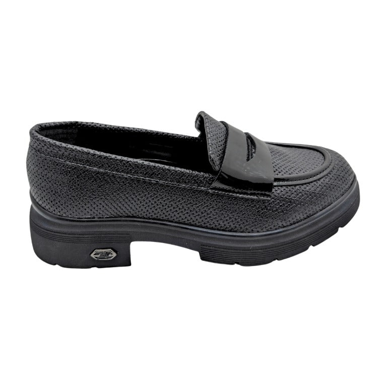 Lgoth | Kadın Topuklu Loafer Ayakkabı - SİYAH