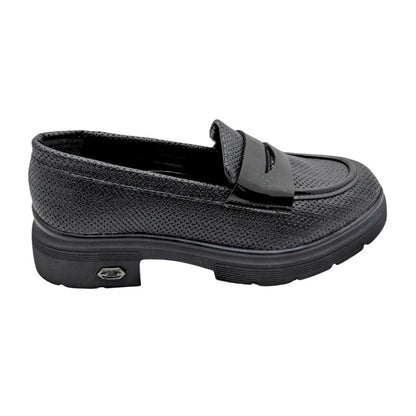 Lgoth | Kadın Topuklu Loafer Ayakkabı - SİYAH