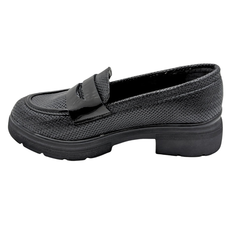 Lgoth | Kadın Topuklu Loafer Ayakkabı - SİYAH