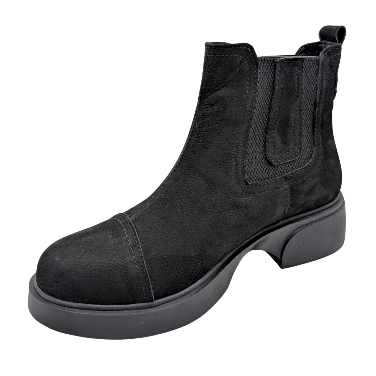 Arya - 813 | Ortopedik Hakiki Deri Chelsea Bot - BLACK