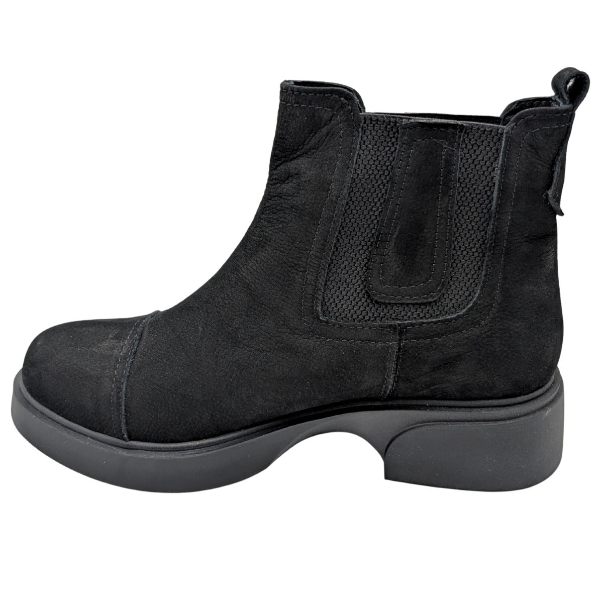 Arya - 813 | Ortopedik Hakiki Deri Chelsea Bot - BLACK
